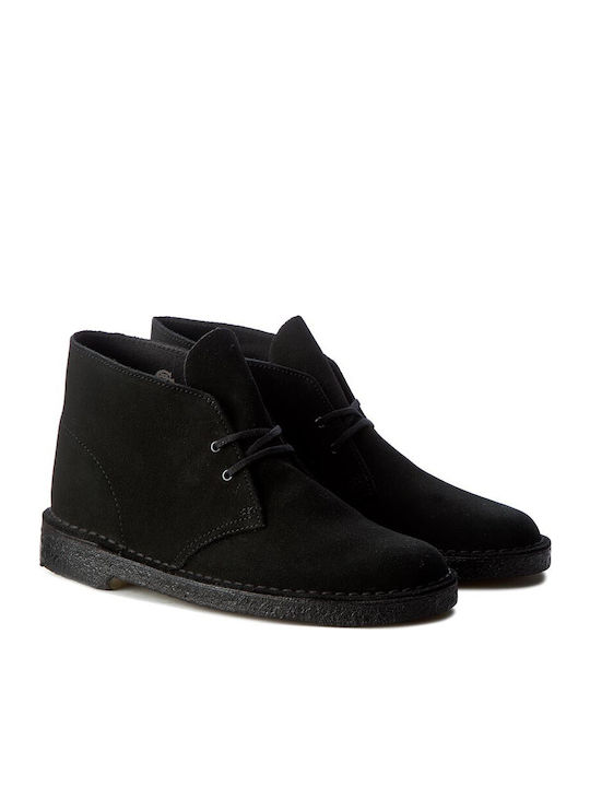 Desert Boots Leather Black Men's Boots