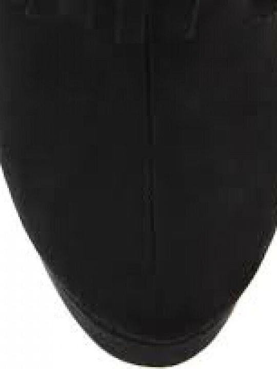 Wildleder Stiefeletten Damen Schwarz