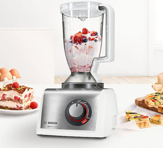 Bosch Procesoare Alimentare Multifuncționale 1250W cu Recipient 3.9lt și Vas Blender Alb