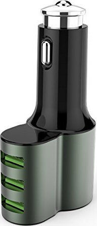 Ldnio CM11 Car Charger 25W 5.1A with Ports 4xUSB-A 1xLighter Black Color