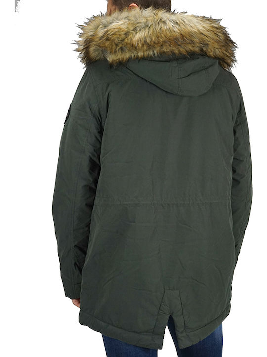 Biston Herren Winter Jacke Parka Khaki