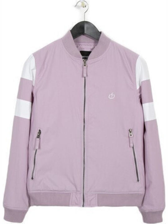 Κοντό Γυναικείο Bomber Jacket Λιλά