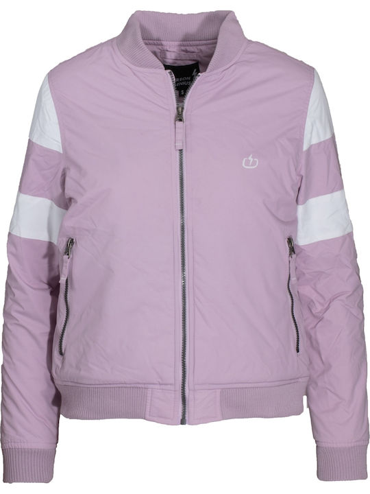 Κοντό Γυναικείο Bomber Jacket Λιλά