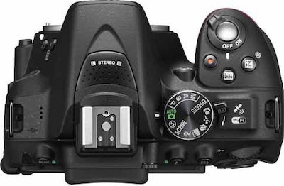 Nikon DSLR Φωτογραφική Μηχανή D5300 Crop Frame Black