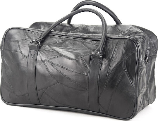 Kouros 17-3725G Сак Вояж Черен от Кожа Д48см.