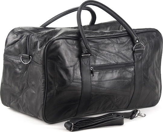 Kouros 17-3725G Сак Вояж Черен от Кожа Д48см.