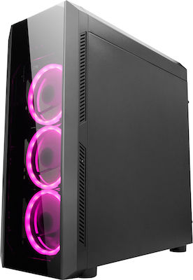 Chieftec Scorpion II Midi Tower Κουτί Υπολογιστή με Πλαϊνό Παράθυρο και RGB Φωτισμό Μαύρο