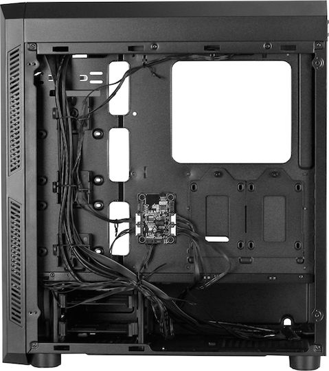 Chieftec Scorpion II Gaming Midi-Turm Computergehäuse mit Seitenfenster und RGB-Beleuchtung Schwarzes