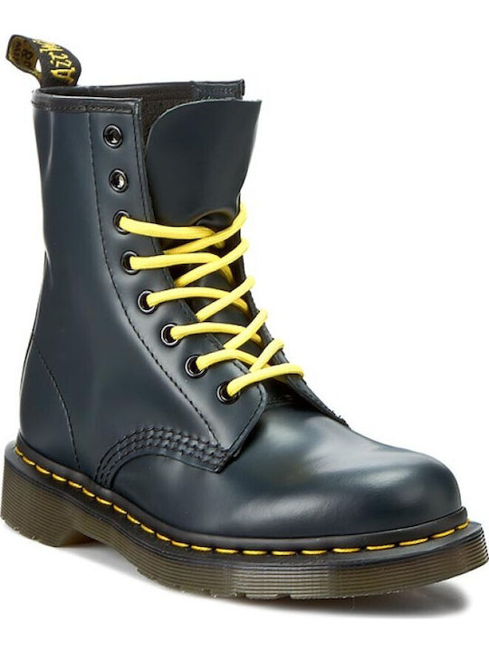 1460 Leather Navy Blue Boots