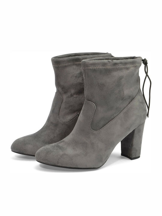 S.Oliver Suede Women's Ankle Boots with Medium Heel Gray