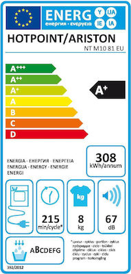 Hotpoint-Ariston NT M10 81 EU Στεγνωτήριο 8kg A+ με Αντλία Θερμότητας |  Skroutz.gr