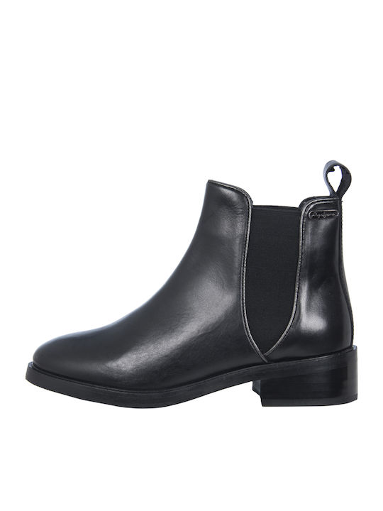 Pepe Jeans Leather Women's Chelsea Boots Black