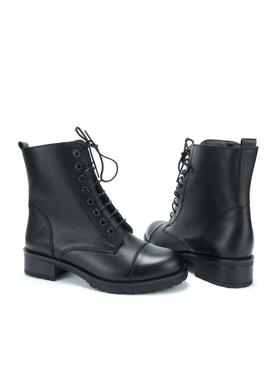 Leather Women's Ankle Boots Black