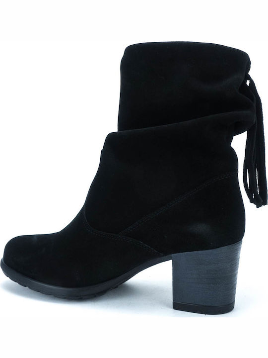 Wildleder Stiefeletten Damen Schwarz