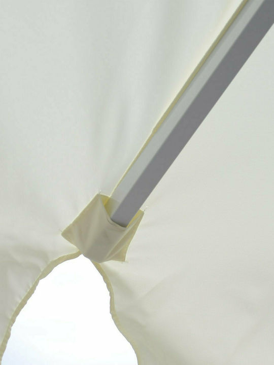 Umbrelă Profesională Rotundă Din Aluminiu Ecru Φ3xÎ2,5m