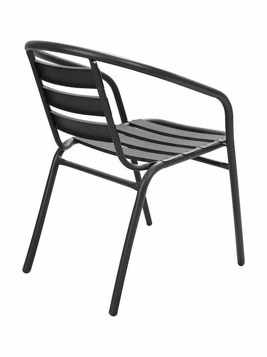 Outdoor Chair Metallic Laura Grey 54x59x73cm