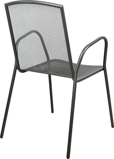 Outdoor-Stuhl Metallisch Elijah Anthracite 43x62x89εκ.