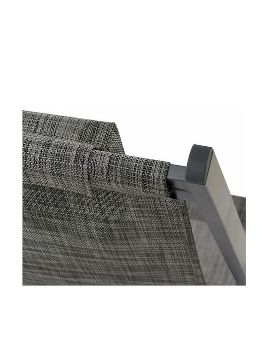 Deckchairs Alu Aluminum with Gray Fabric 99x59.5x97cm