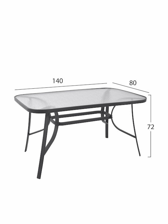 Outdoor Dining Set 5 Pieces Gray
