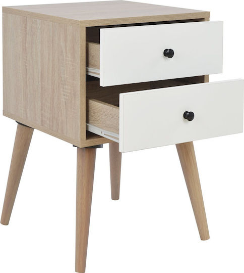 Oliver Ξύλινο Φυσικό / Λευκό 40x40x60cm HM2225 Oliver Ξύλινο Φυσικό / Λευκό 40x40x60cm HM2225