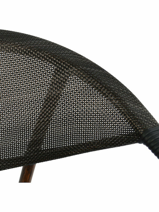Градински Стол от Бамбук Clay Черен 60.5x59x81см