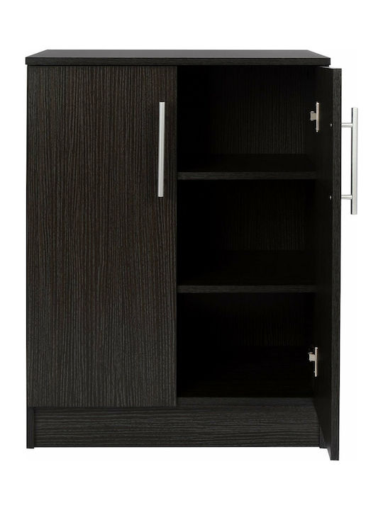 Ξύλινη Παπουτσοθήκη Emerie με 3 Ράφια Zebrano Μ60xΠ40.5xΥ80cm