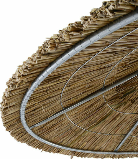 Professioneller Rundschreiben Garten- und Terrassen-Sonnenschirm Geflecht Holz Braun F2.2xH3m