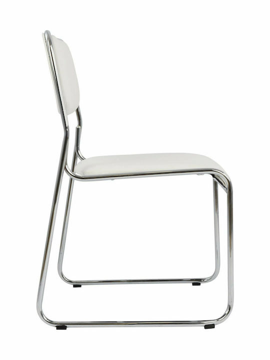Chair Visitor Mabel White 48.5x51.5x77cm 1pcs