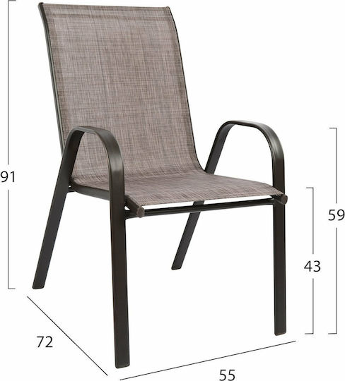 Garten- und Outdoor-Möbelsets Typsatz Speisesaal für kleinen Balkon 3 Stück braun