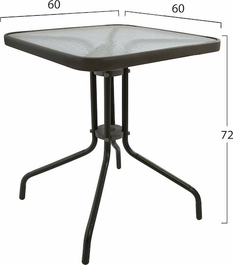 Dining Set for Small Outdoor Spaces 3pcs Brown