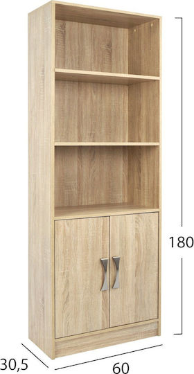 Bibliotecă Ensley Sonoma 60x30,5x180 cm
