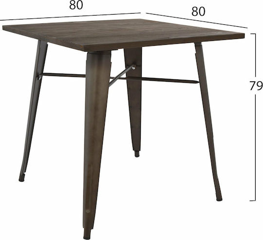 Sienna Κουζίνας Καρυδί 80x80x76εκ. Sienna Κουζίνας Καρυδί 80x80x76εκ.
