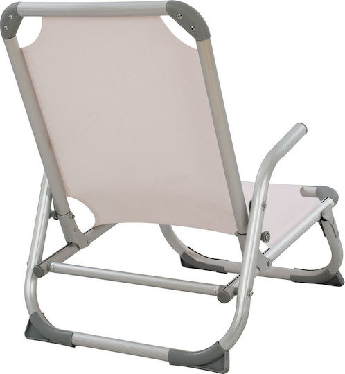 HomeMarkt Stühlchen Strand Aluminium mit Hoher Rückenlehne Weiß 56x70x66cm.