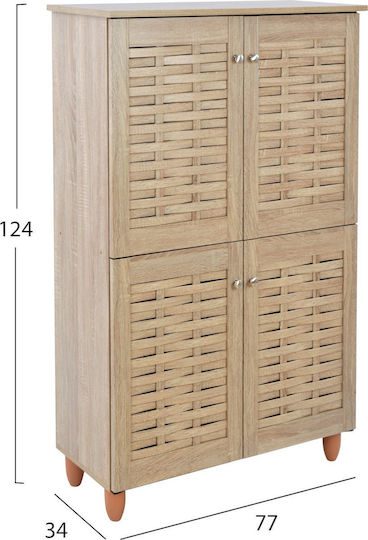 Ξύλινη Kabira με 6 Ράφια 77x34x123cm Ξύλινη Kabira με 6 Ράφια 77x34x123cm