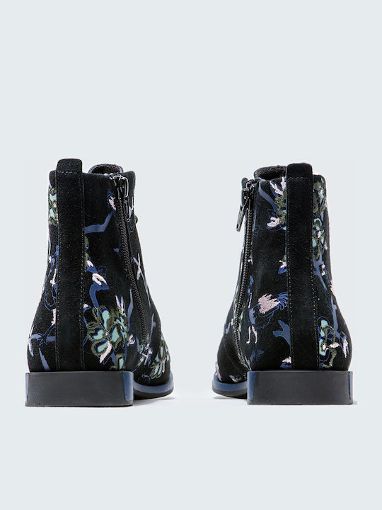 Twins Suede Γυναικεία Αρβυλάκια Μαύρα