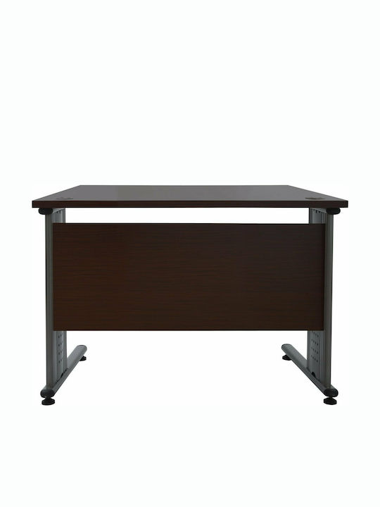 Birou Profesional Wenge Din Lemn Gri / Wenge Cu Picioare Metalice 120x72x75cm