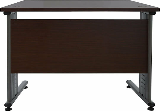 Офис Бюро Wenge Дървено Сиво / Wenge С Метални Крака 120x72x75см