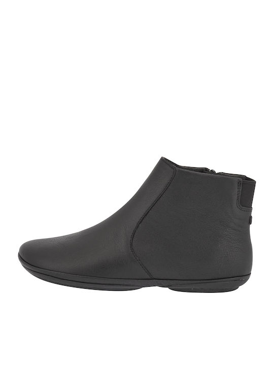Right Leather Women's Ankle Boots Black