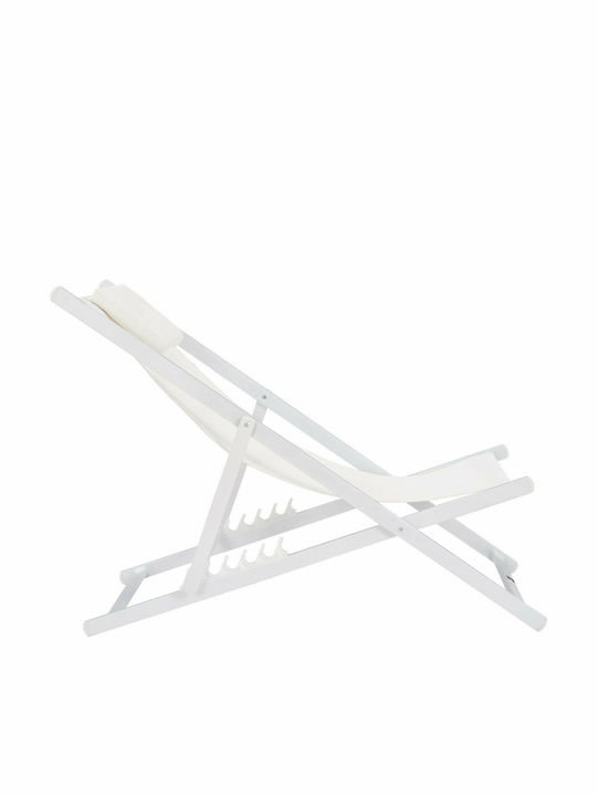 Σεζλόνγκ Alu Αλουμινίου με Λευκό Ύφασμα 99x59.5x97cm