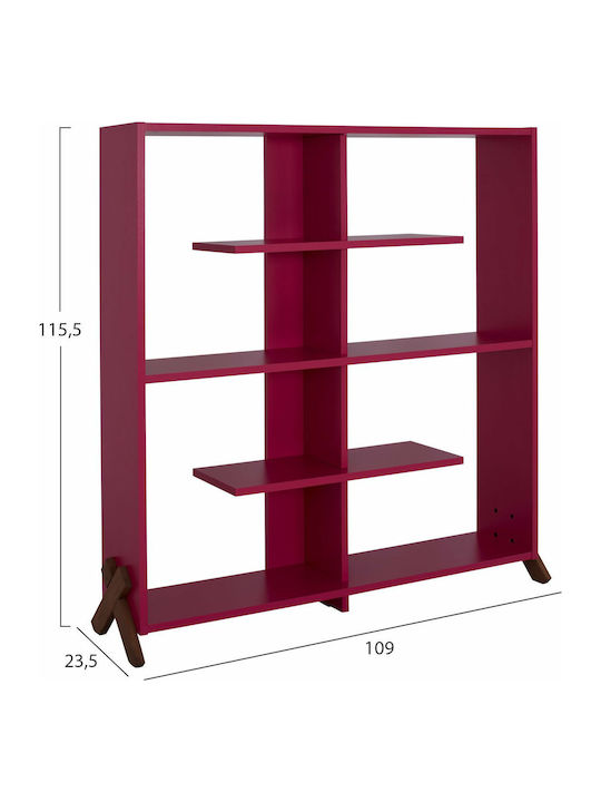 Βιβλιοθήκη Kipp Ροζ 113x28x115εκ.
