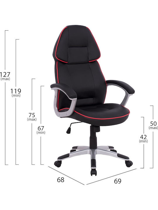 HomeMarkt HM1007.01 Imitatie de piele Black/Red Stripes