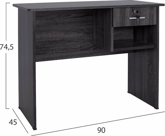 Γραφείο Hayden Ξύλινο Γκρι 90x45x74.5εκ.