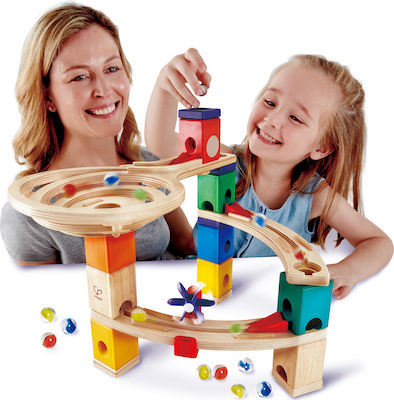 Hape Παιχνίδι Κατασκευών Ξύλινo Quadrilla Marble Run για Παιδιά 4+ Ετών