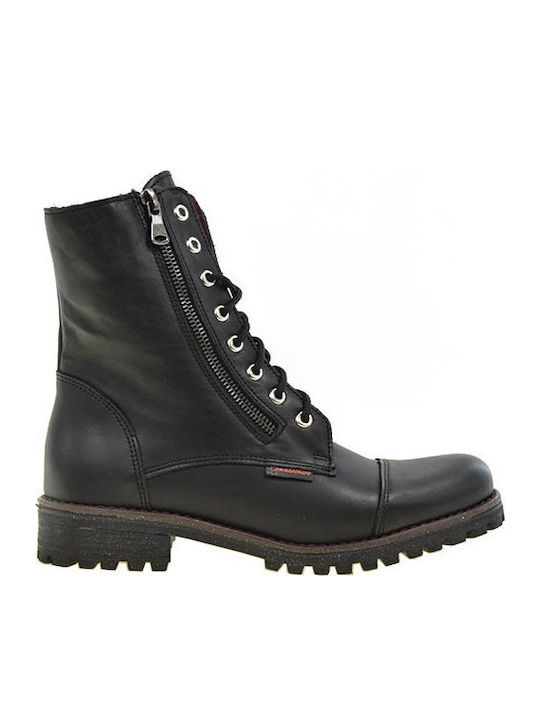 Leather Women's Ankle Boots Black