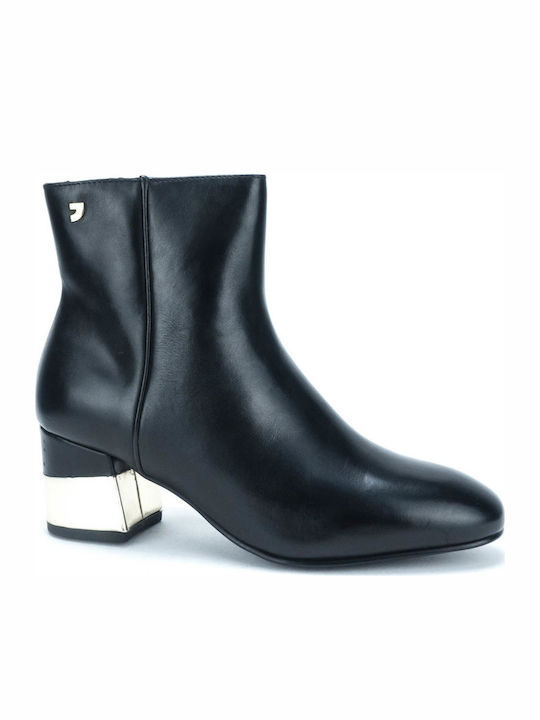 Gioseppo Leather Women's Ankle Boots with High Heel Black