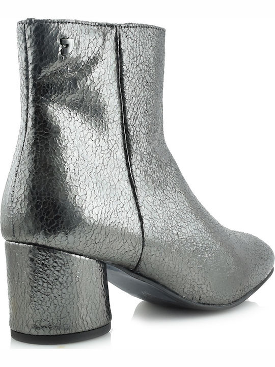 Ghete Dama Argintii Ankle Boots