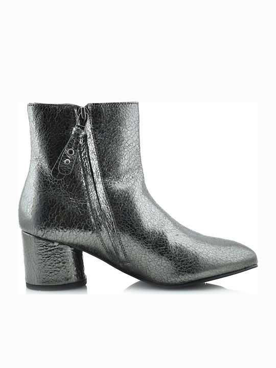 Ghete Dama Argintii Ankle Boots