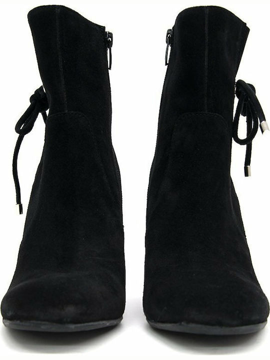 New Matic 424 Suede Women's Ankle Boots with High Heel Black