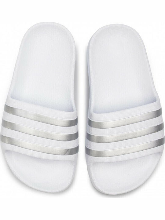 Детски джапанки тип слайдове Бял Adilette Aqua K