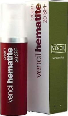 Vencil Hematite 24ωρη Κρέμα Προσώπου Ημέρας με SPF20 για Αντιγήρανση, Σύσφιξη & Πανάδες με Aloe Vera & Βιταμίνη C 30ml